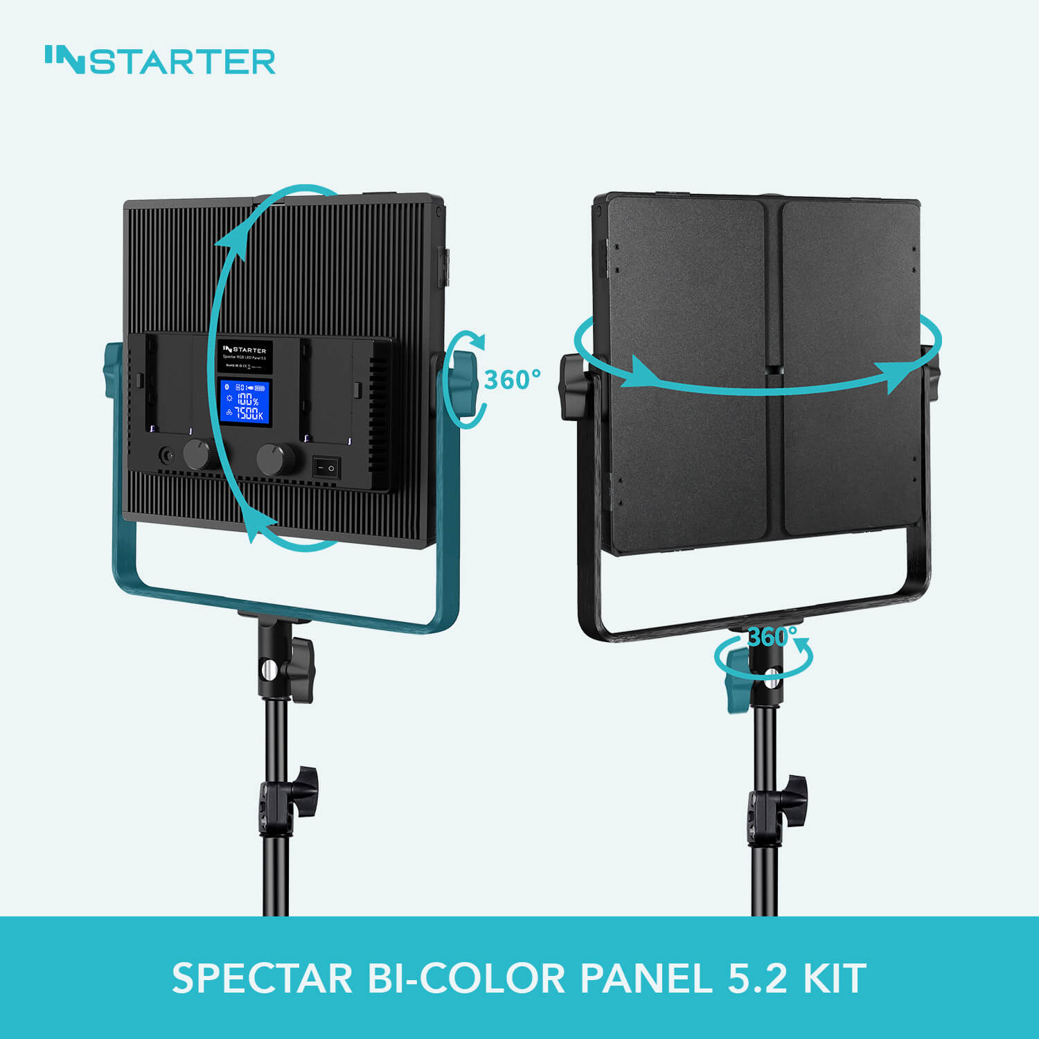 INStarter Spectar Bi-Color LED Panel 5.2 Kit Mounting