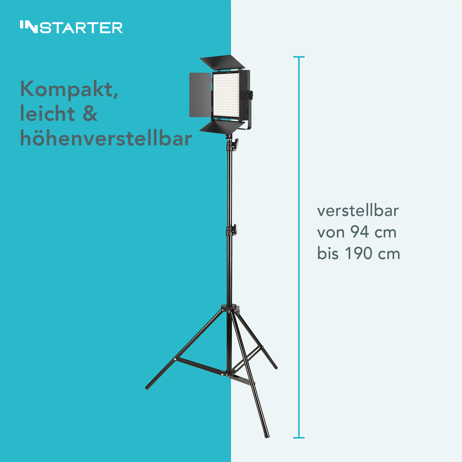INStarter Spectar RGB LED Panel 5.0 Kit Stativ