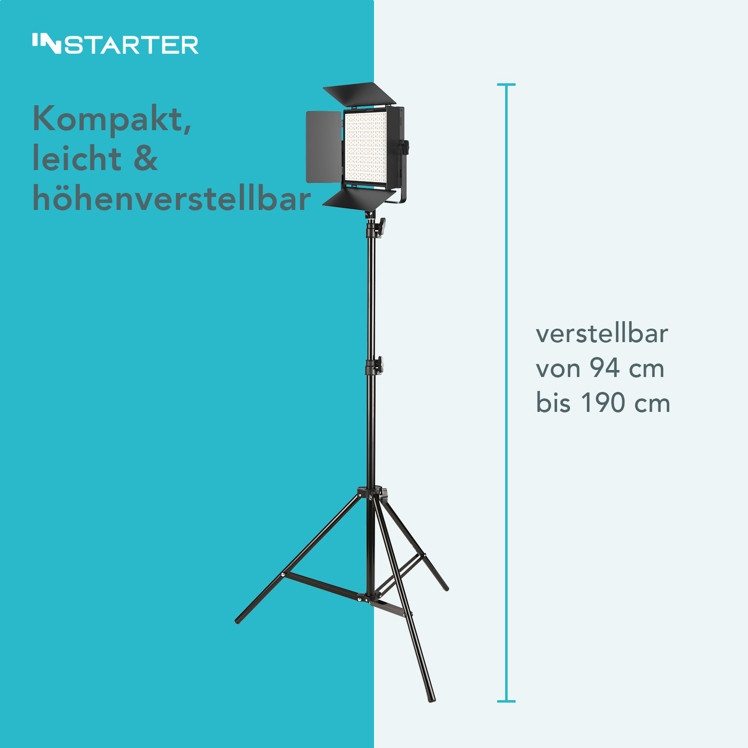INStarter Spectar Bi-Color Spot LED Panel 4.0 Kit Stativ